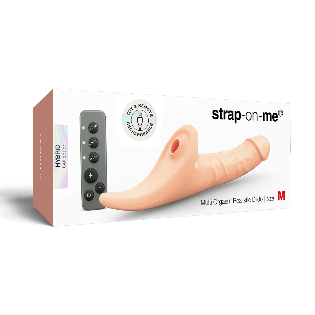 Strap-On-Me Multi Orgasm Realistic Dildo M realistyczne dildo dla par sterowane pilotem