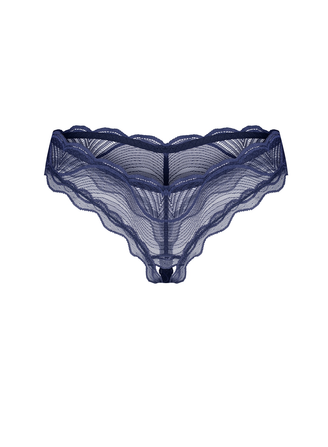 Obsessive Nightly Blue stringi z otwartym krokiem