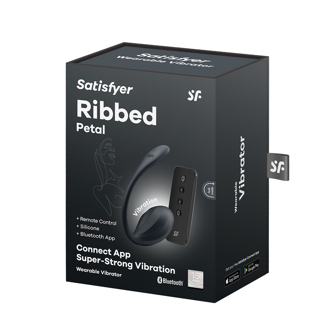 Satisfyer Ribbed Petal wibrująca kulka sterowana aplikacją i pilotem