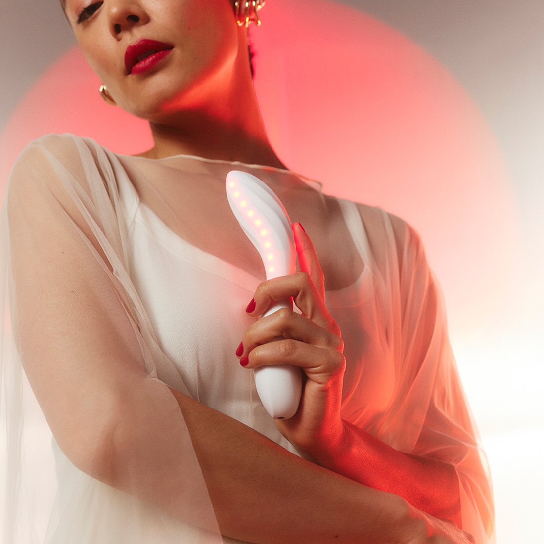 LELO Mona Spectra wibrator punktu G z technologią światła LED