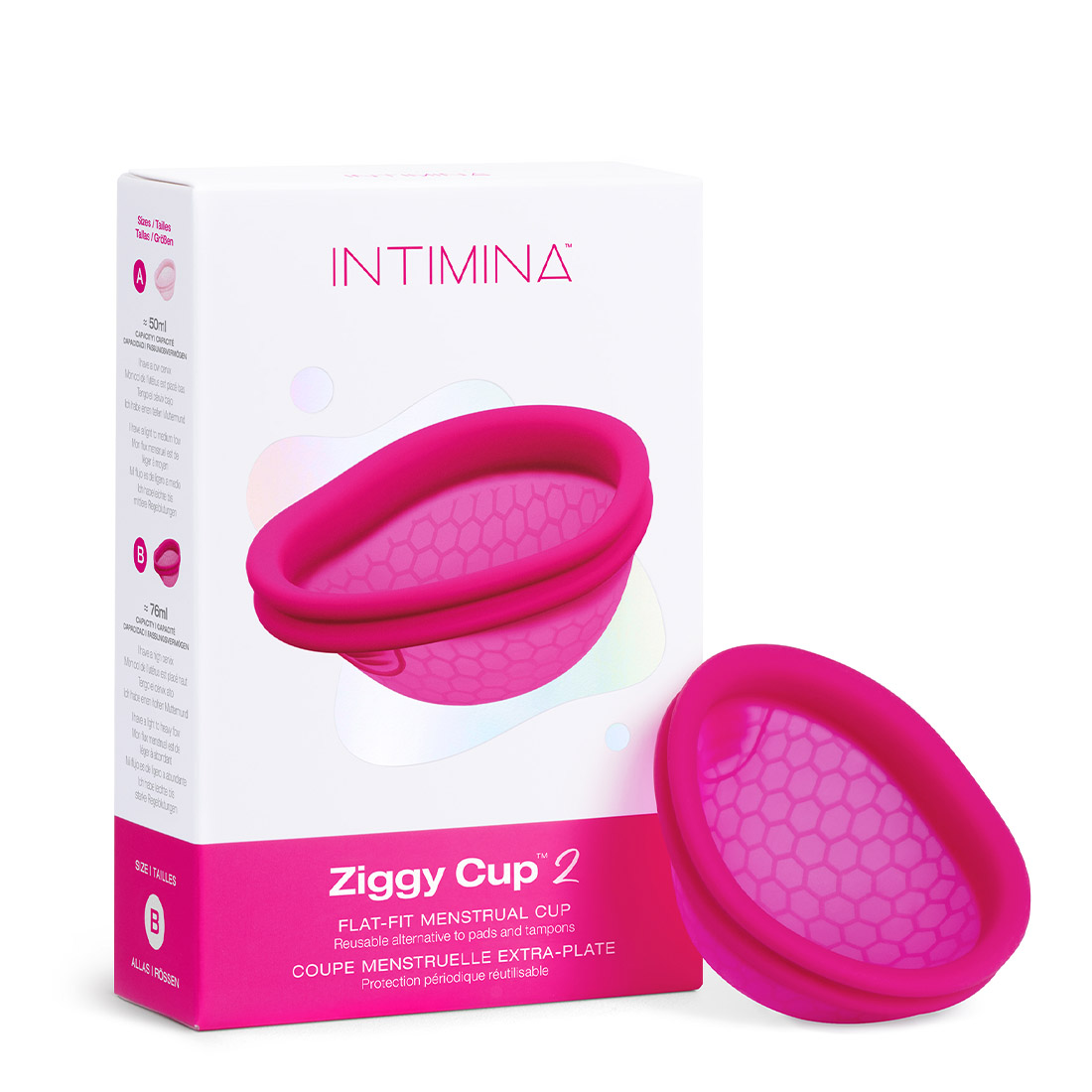 Intimina Ziggy Cup 2 kubeczek menstruacyjny do używania podczas stosunku