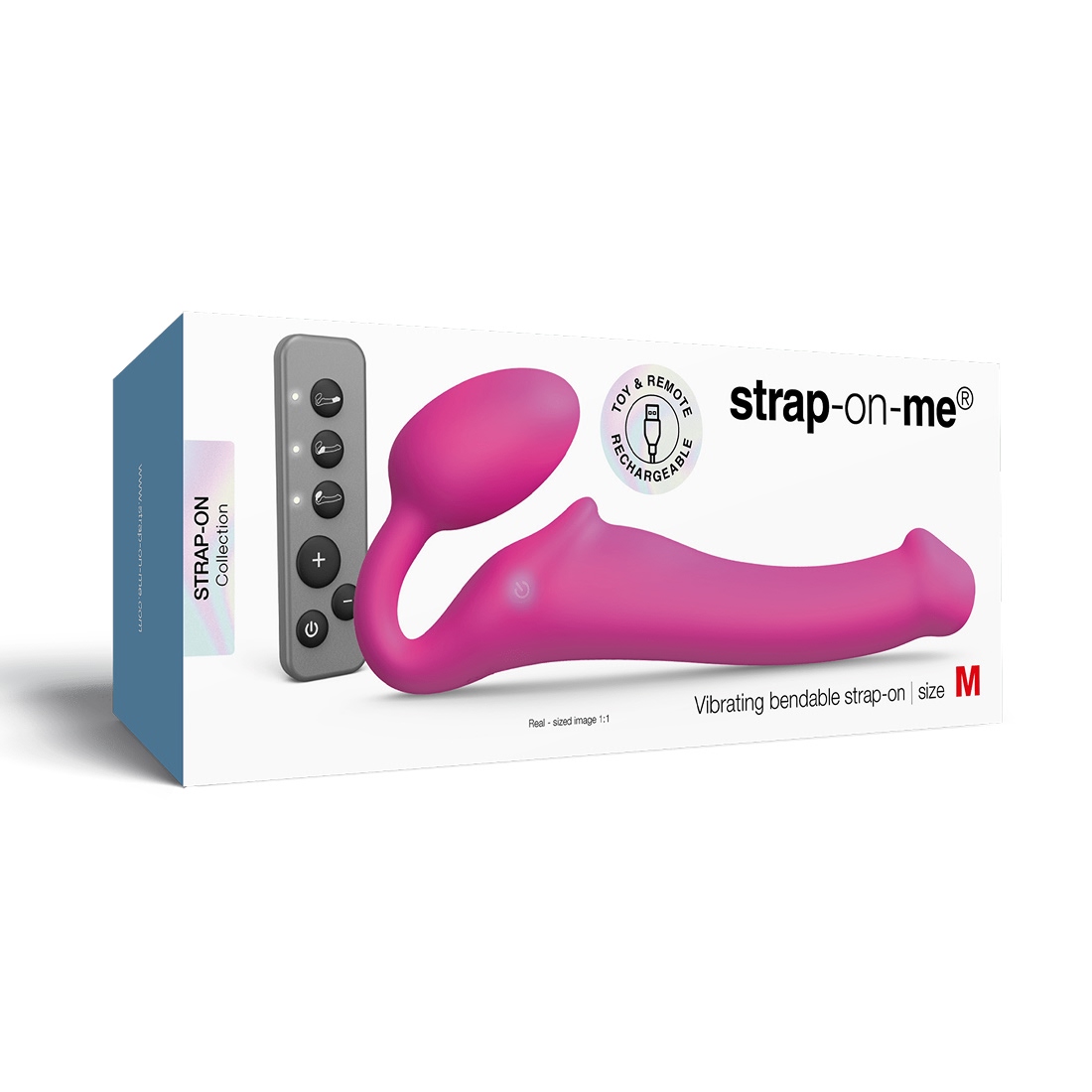 Strap-On-Me Vibrating Bendable Strap-on M wibrujący strap-on sterowany pilotem