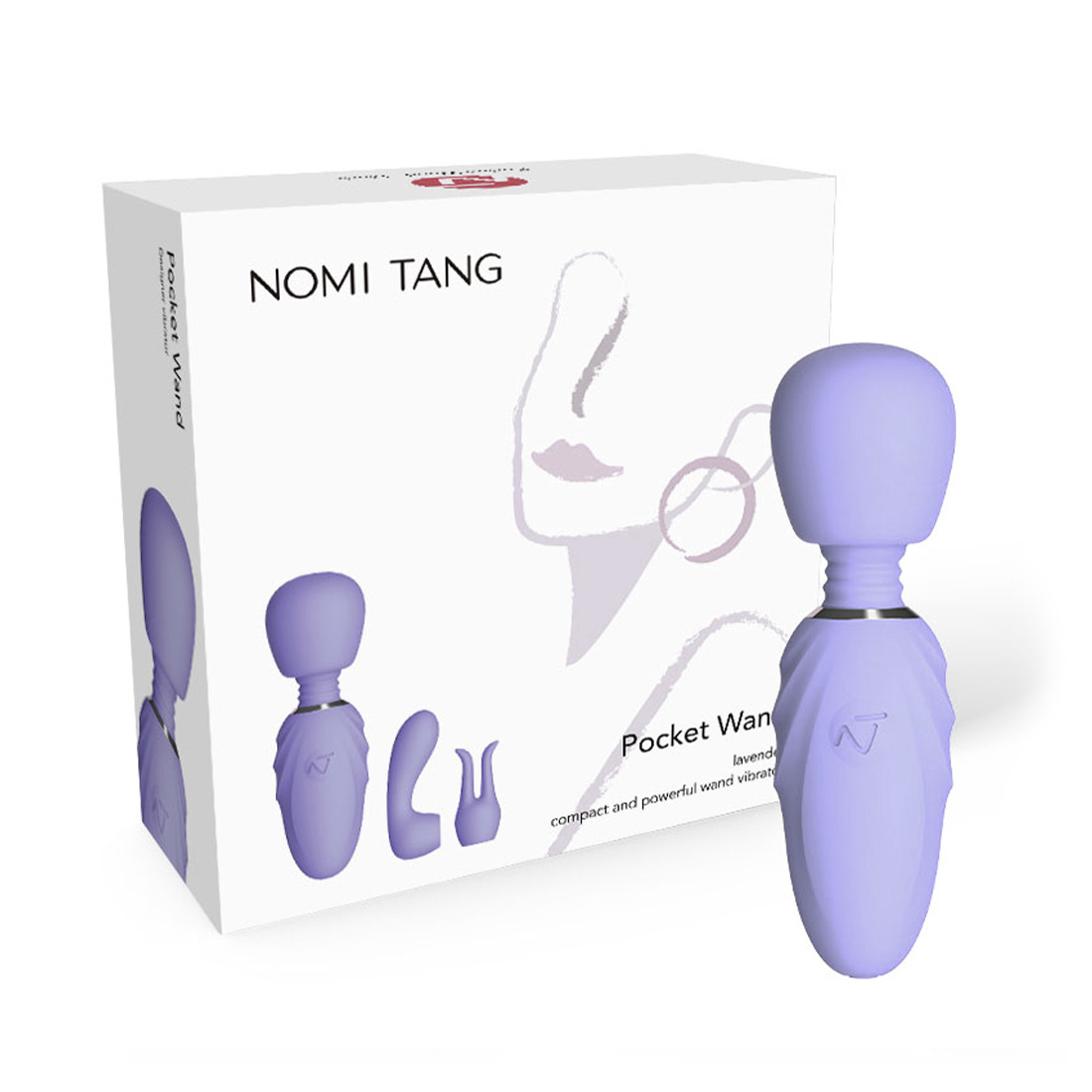 Nomi Tang Pocket Wand minimasażer z nakładkami 