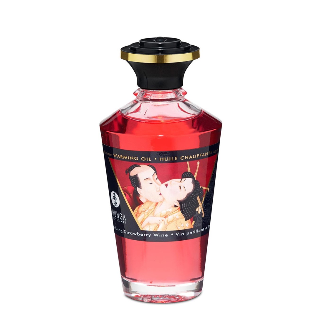 Shunga Aphrodisiac Oil olejek do stref erogennych o smaku szampana z truskawkami