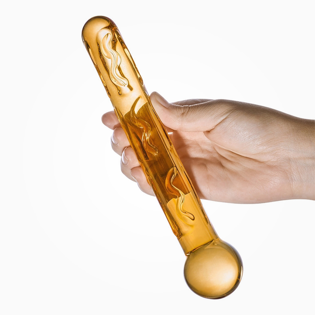 Gläs Orange Tickler szklane dildo 