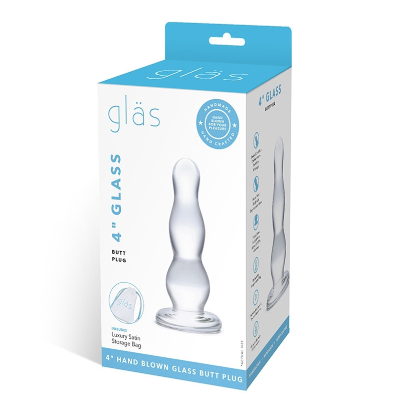 Gläs 4” Glass szklany korek analny