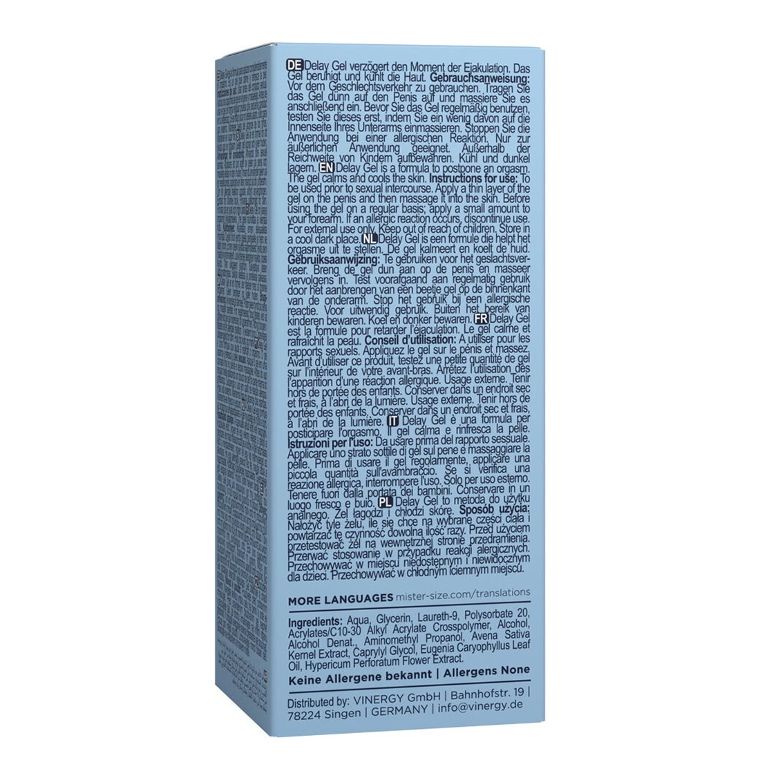 Mister Size Delay Gel żel opóźniający wytrysk