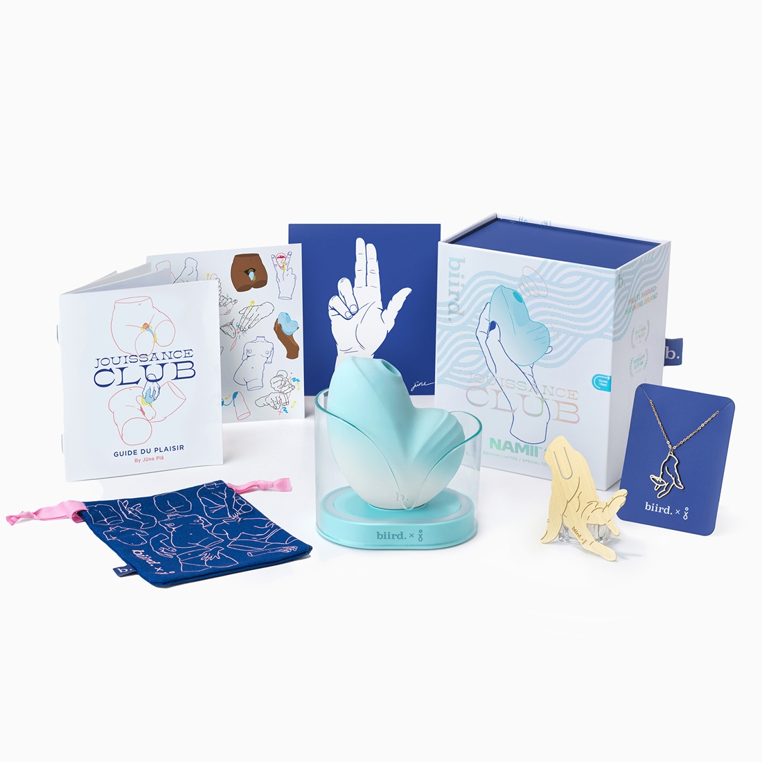 Biird Namii 2 Jouissance Club bezdotykowo-wibrujący masażer łechtaczki 2 w 1