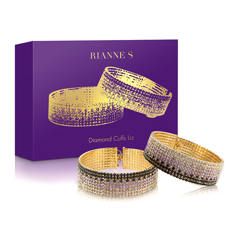 Rianne S Diamond Cuffs kajdanki z cyrkoniami