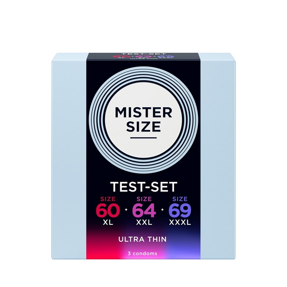 Mister Size 60 64 69 zestaw testowy prezerwatyw w dużym rozmiarze