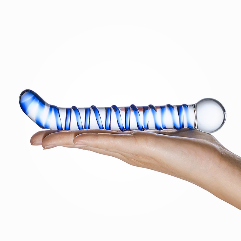 Gläs Mr. Swirly G-Spot szklane dildo 