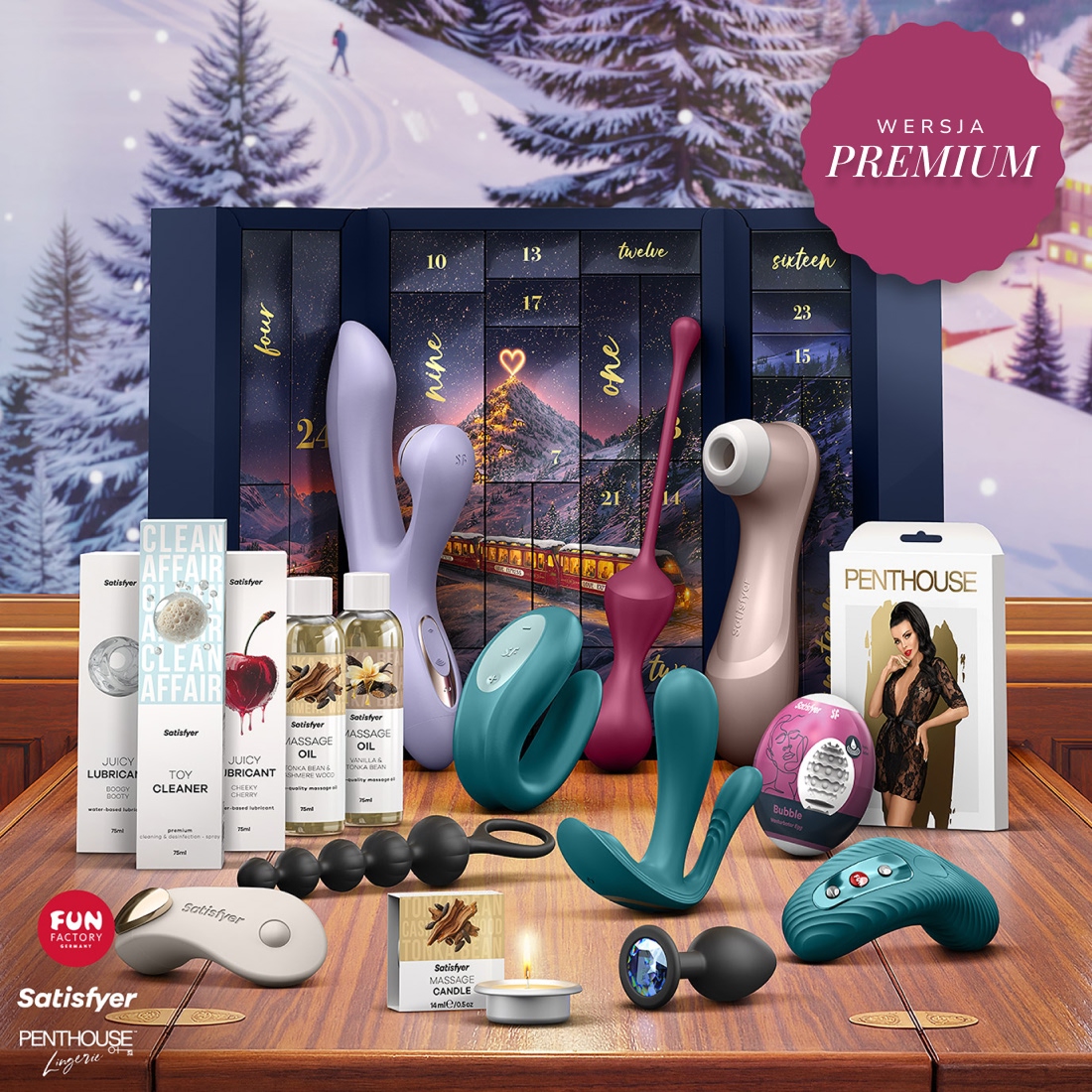 Satisfyer Advent Calendar 2026 Premium kalendarz z akcesoriami erotycznymi dla par na 24 dni