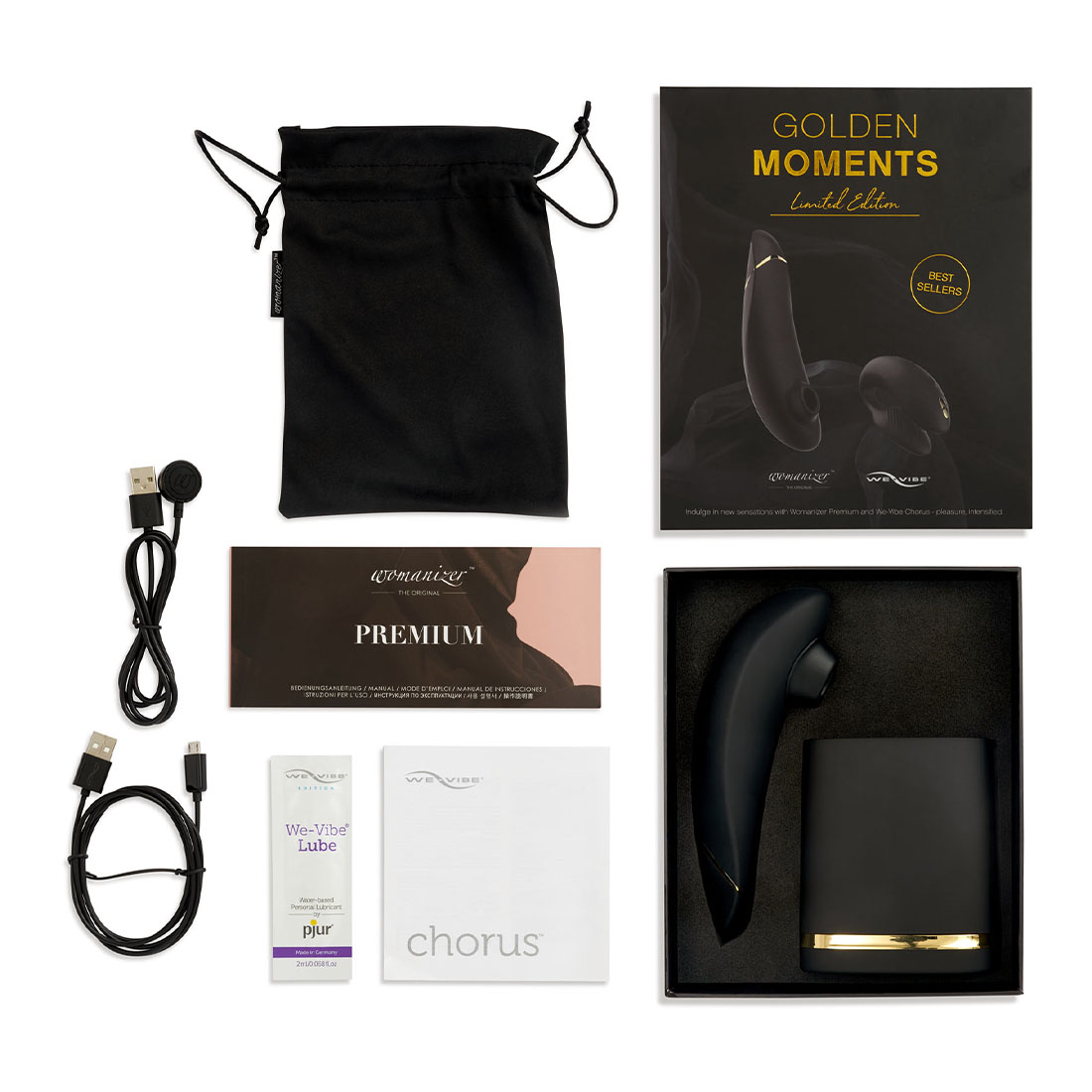 Womanizer Golden Moments Collection prezentowy zestaw gadżetów dla par