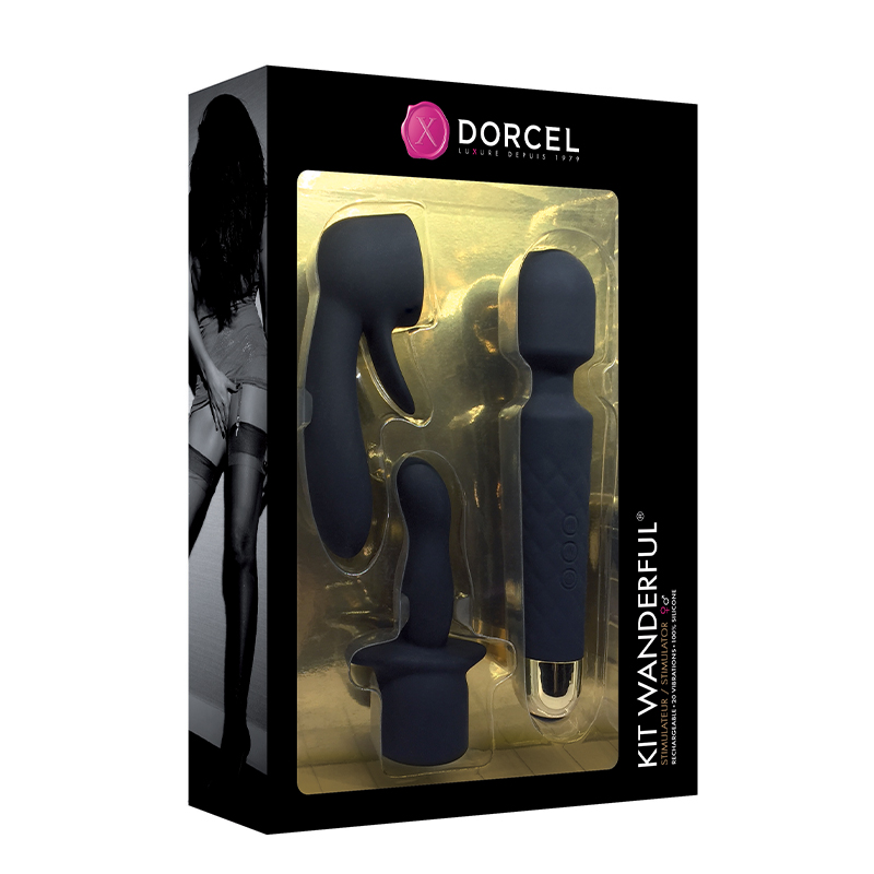 Dorcel Kit Wanderful masażer do ciała z wymiennymi końcówkami