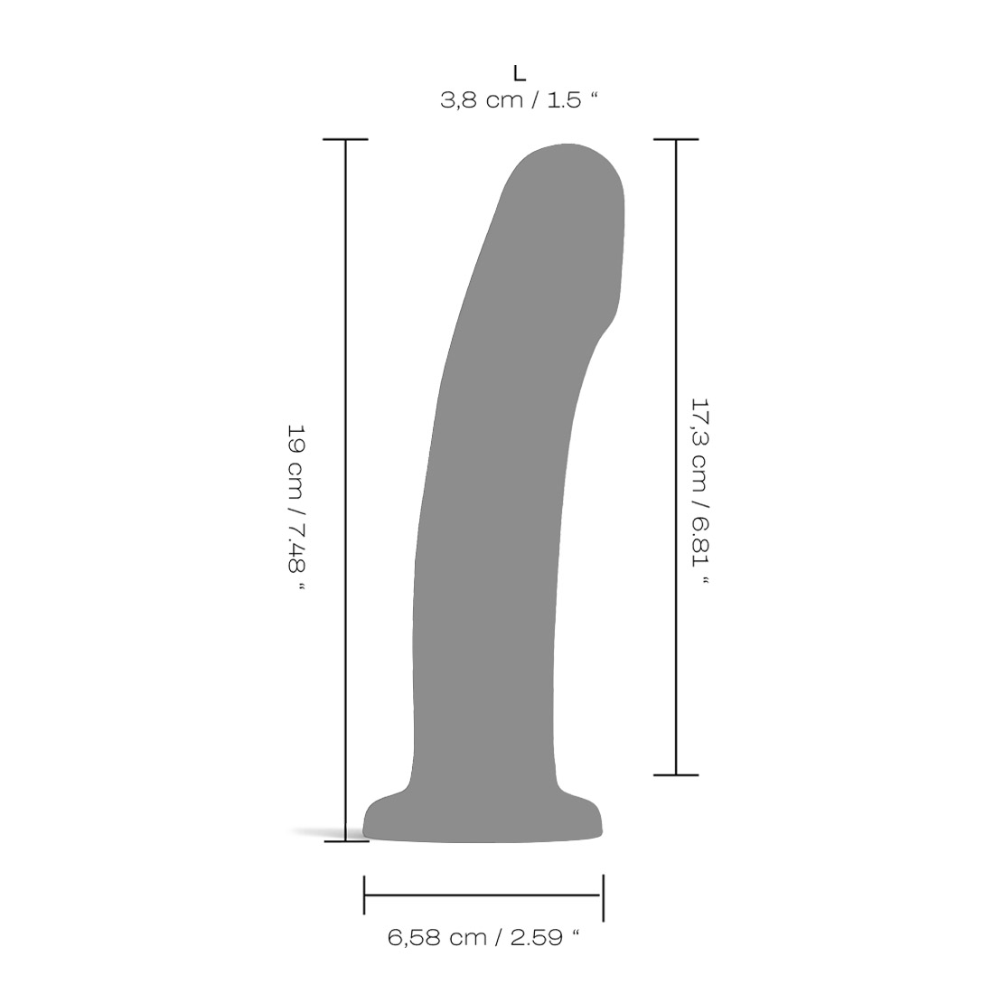 Dorcel Real Pleasure termoreaktywne dildo z przyssawką L