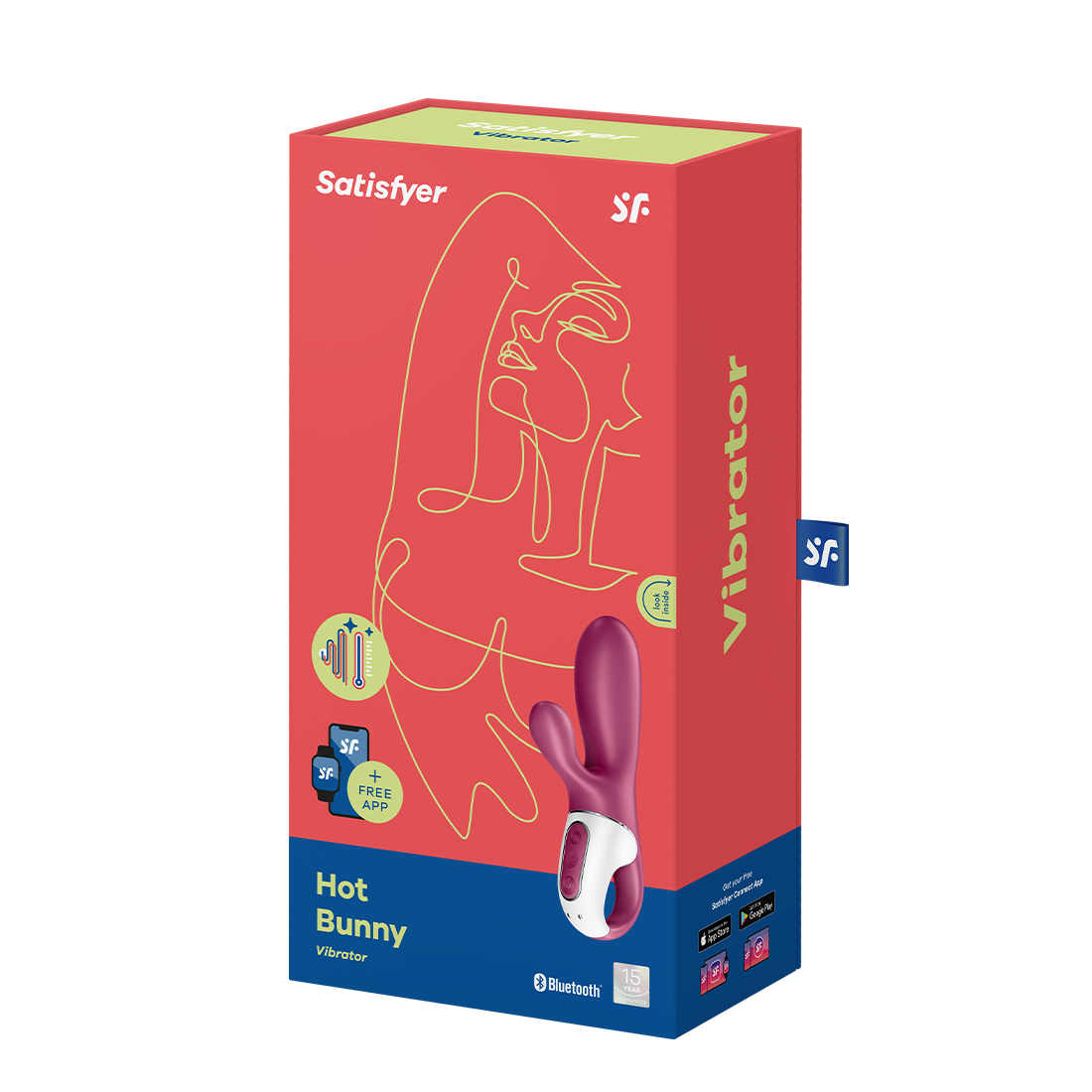 Satisfyer Hot Bunny ogrzewany wibrator króliczek sterowany telefonem