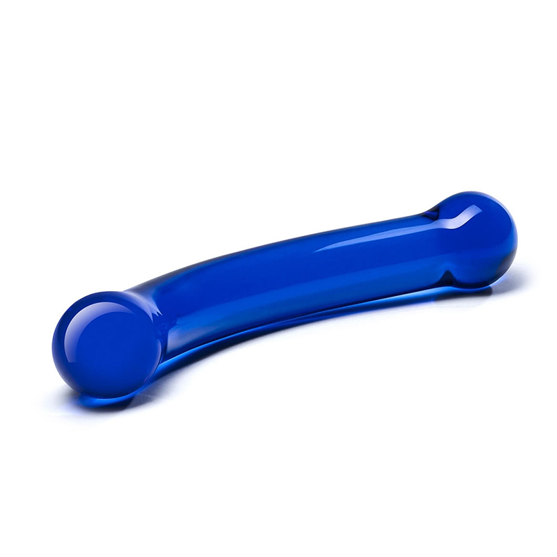 Gläs 6” Curved szklane dildo 