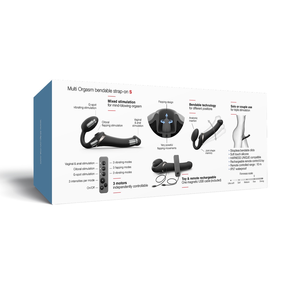 Strap-On-Me Multi Orgasm wibrujący strap-on sterowany pilotem S