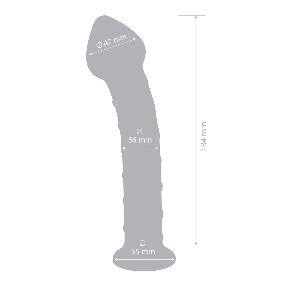 Gläs 8" Mr. Swirly szklane dildo