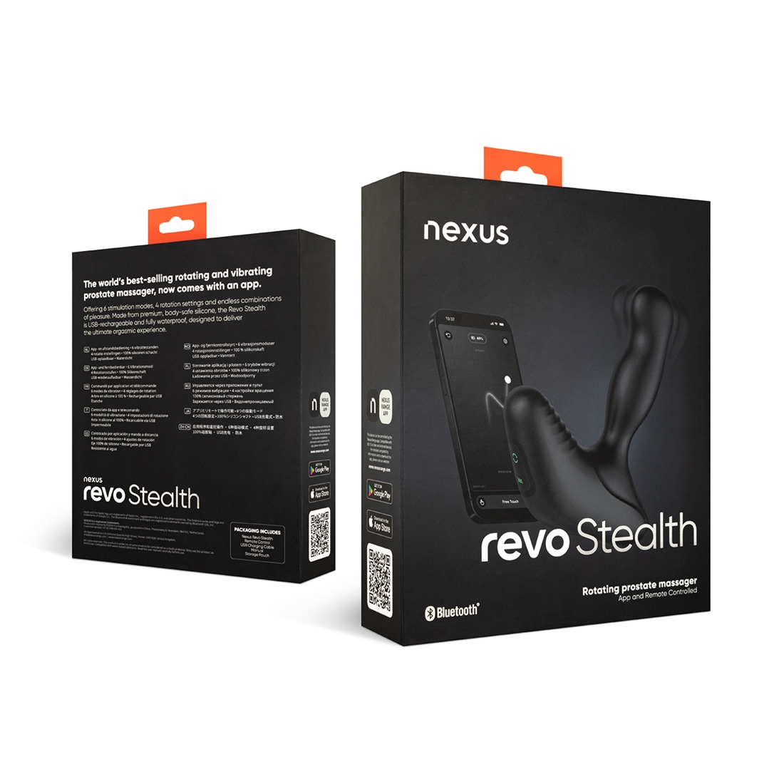 Nexus Revo Stealth wibrująco-rotacyjny masażer prostaty sterowany telefonem 
