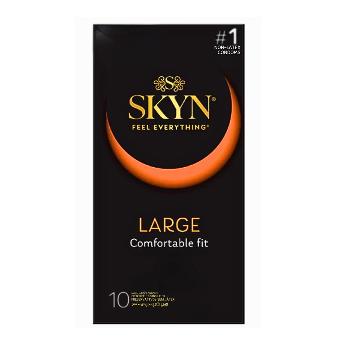 Skyn Large nielateksowe prezerwatywy powiększane 10 szt. - opakowanie produktu