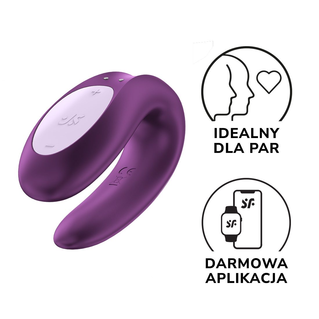 Satisfyer Double Joy wibrator dla par sterowany telefonem