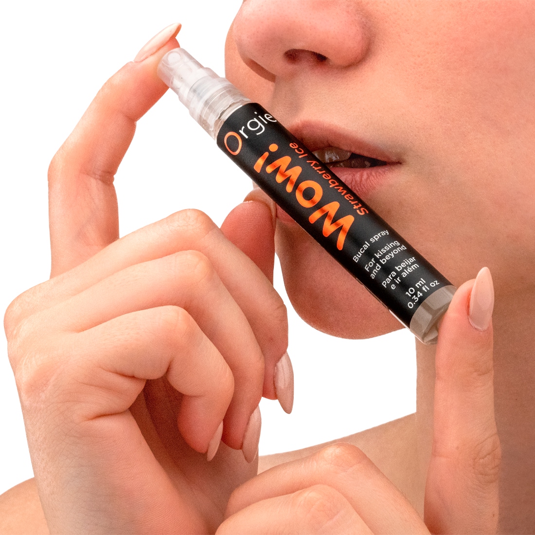 Orgie Wow chłodzący spray oralny o smaku truskawki
