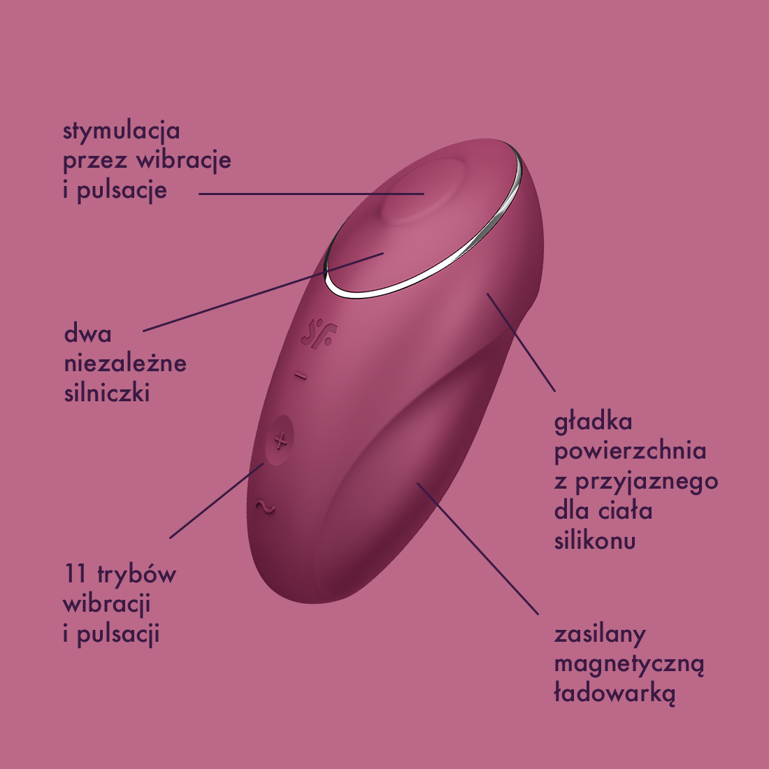 Satisfyer Tap & Climax masażer łechtaczki z pulsującą wypustką 