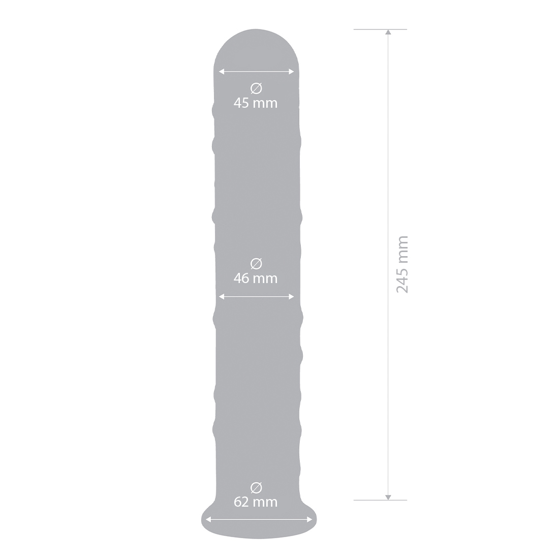 Gläs Extra Large szklane dildo z wypustkami