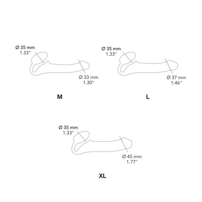 Strap-On-Me Vibrating Bendable Strap-on wibrujący strap-on sterowany pilotem M