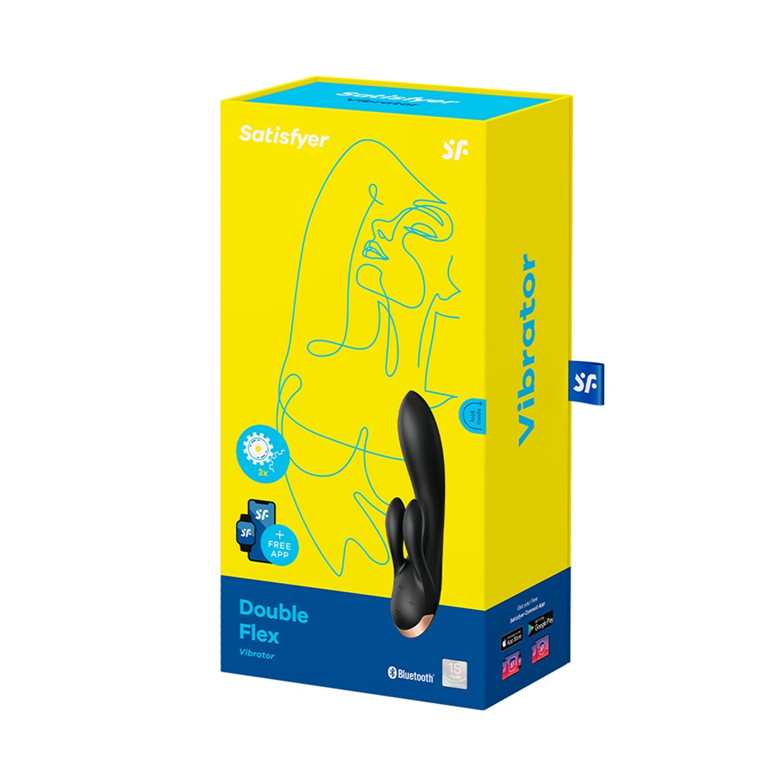 Satisfyer Double Flex wibrator króliczek sterowany telefonem