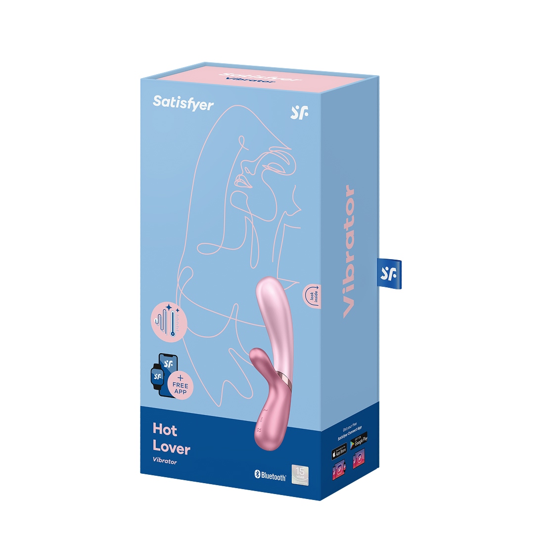 Satisfyer Hot Lover ogrzewany wibrator króliczek sterowany telefonem 