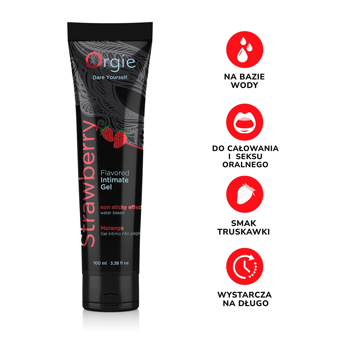 Orgie Lube Tube lubrykant na bazie wody o smaku truskawki