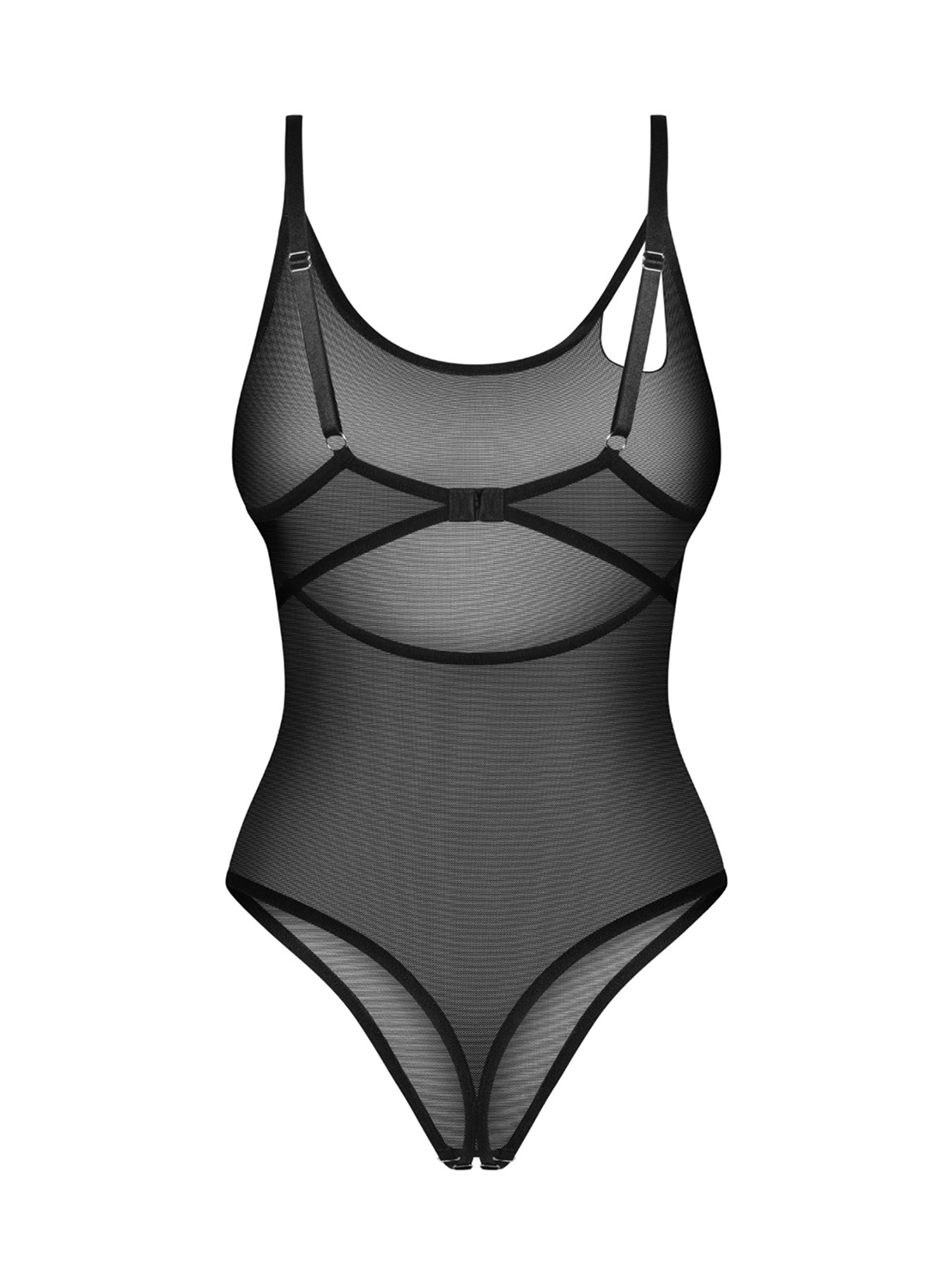 Exquisite by Obsessive MP Black body z otwartym krokiem