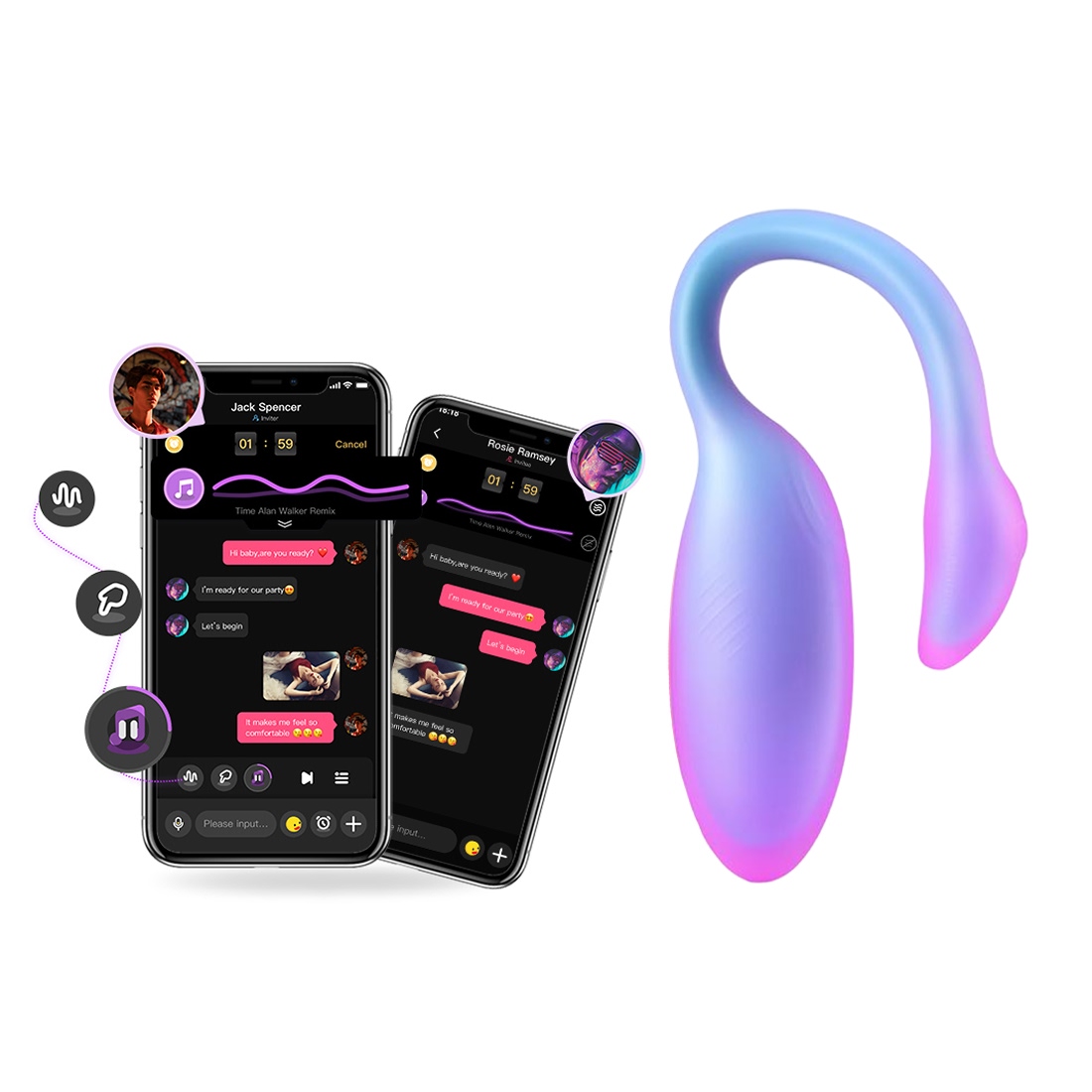 Magic Motion Flamingo Max wibrująca kulka sterowana telefonem 