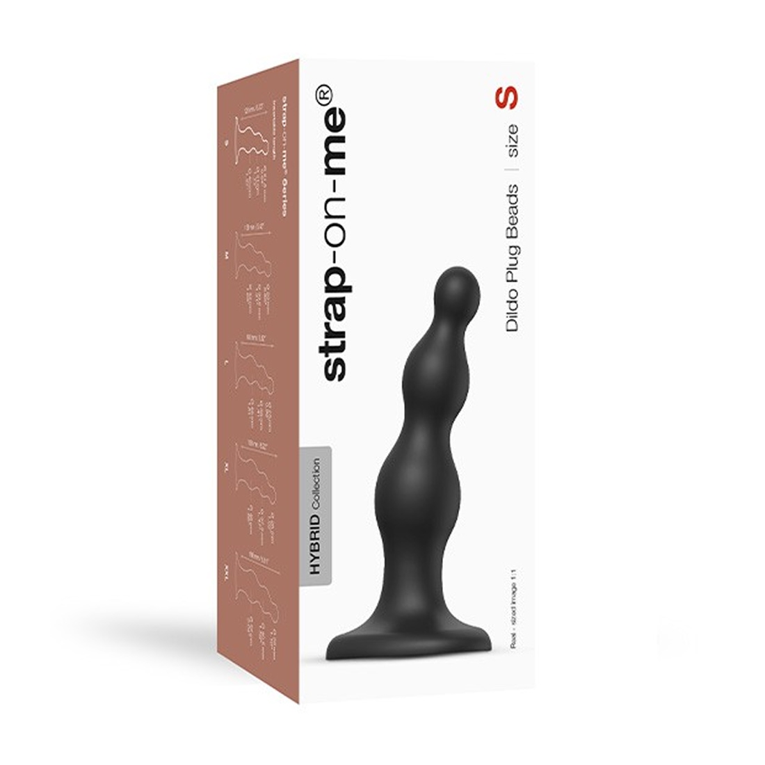 Strap-On-Me Dildo Plug Beads S dildo z przyssawką