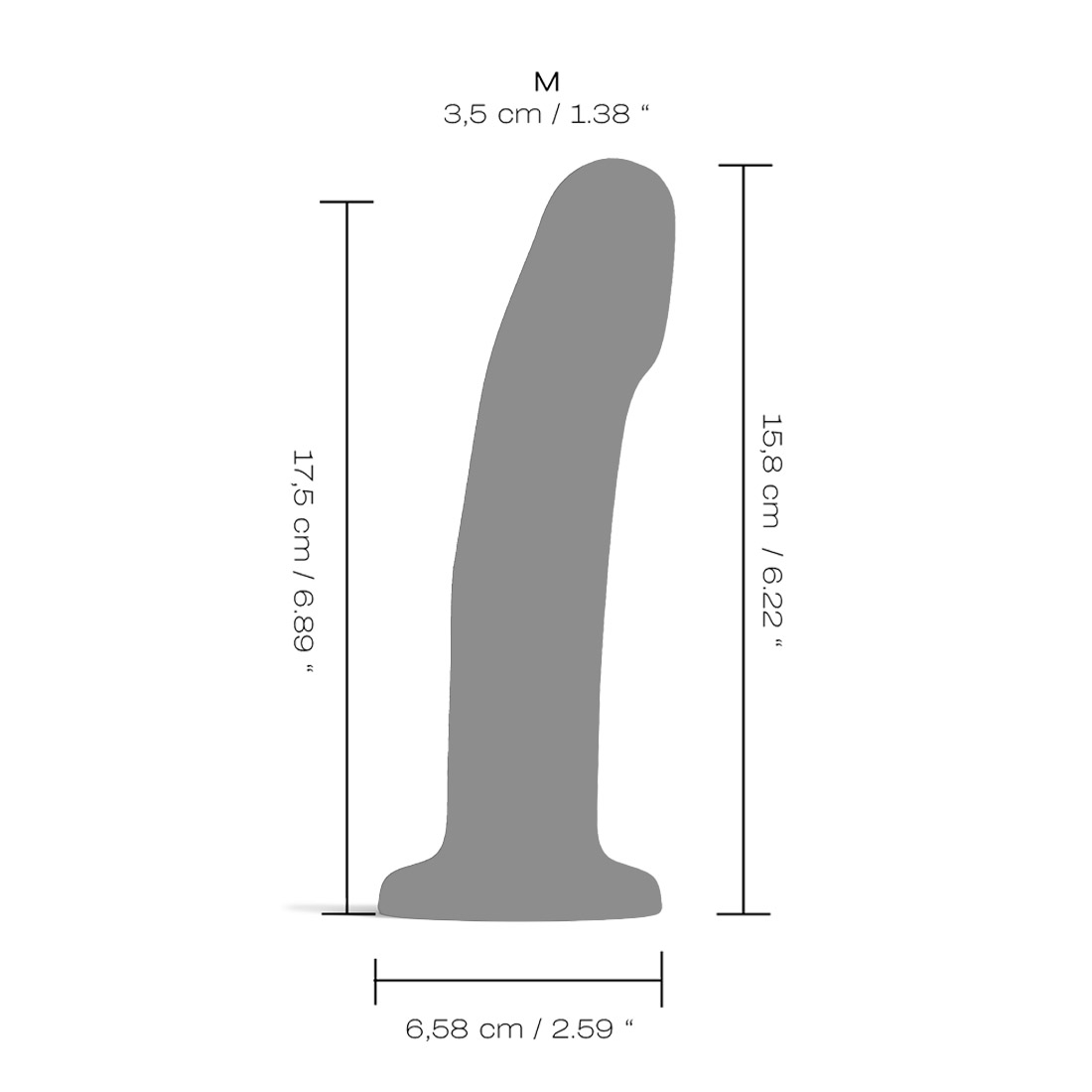 Dorcel Real Pleasure termoreaktywne dildo z przyssawką M