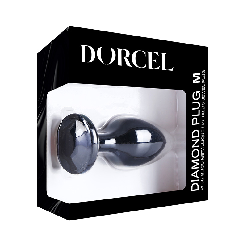 Dorcel Diamond Plug korek analny z czarnym kryształkiem M