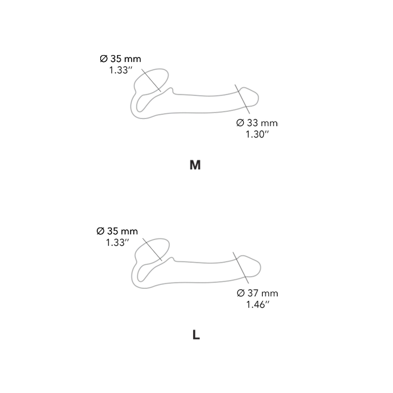 Strap-On-Me Vibrating Bendable Strap-on wibrujący strap-on sterowany pilotem M