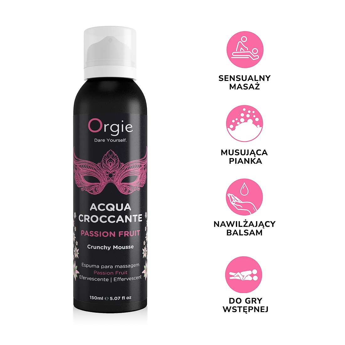 Orgie Acqua Croccante chrupiąca pianka do masażu o zapachu marakui