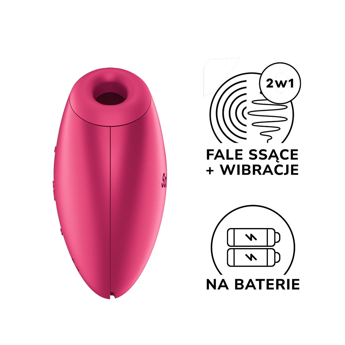Satisfyer Cutie Heart - Battery Powered bezdotykowo-wibrujący masażer łechtaczki 2 w 1
