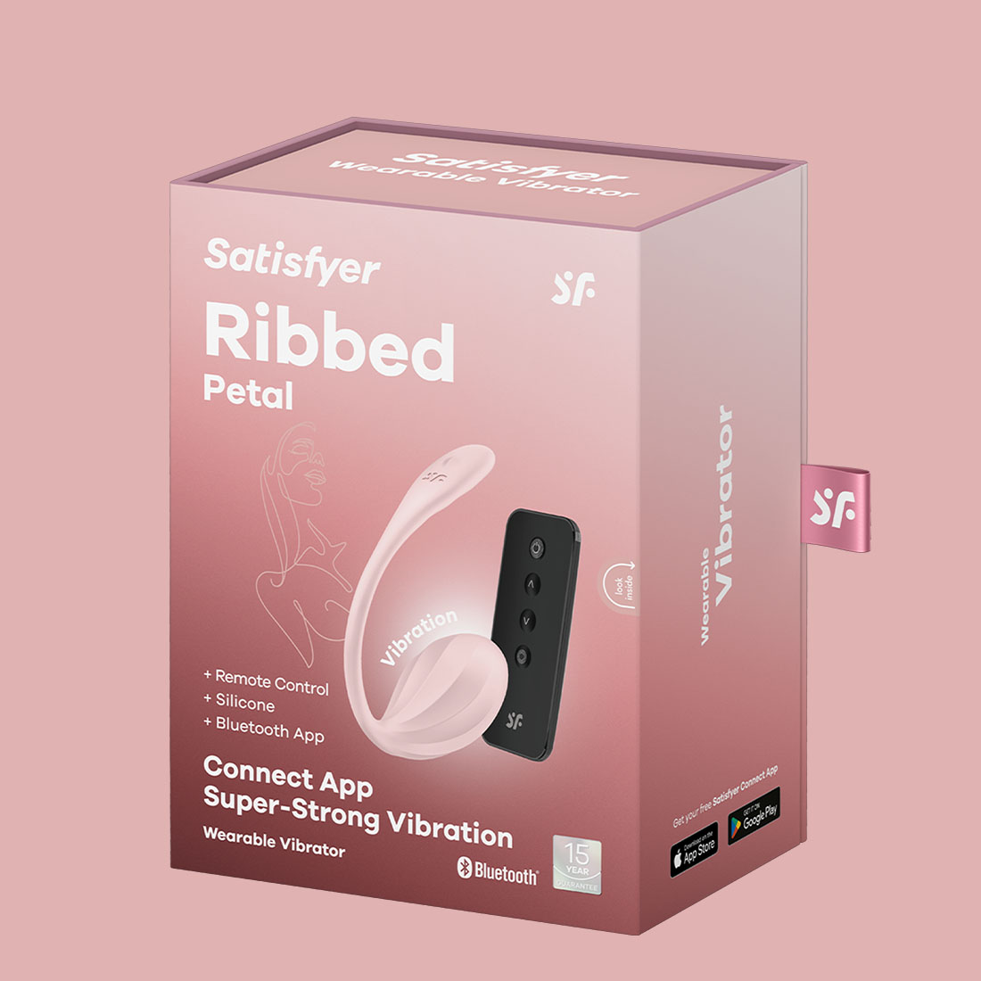 Satisfyer Ribbed Petal wibrująca kulka sterowana telefonem