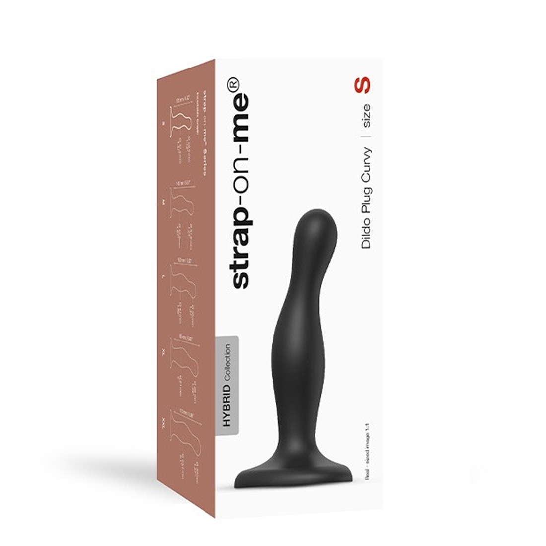 Strap-On-Me Dildo Plug Curvy S dildo z przyssawką
