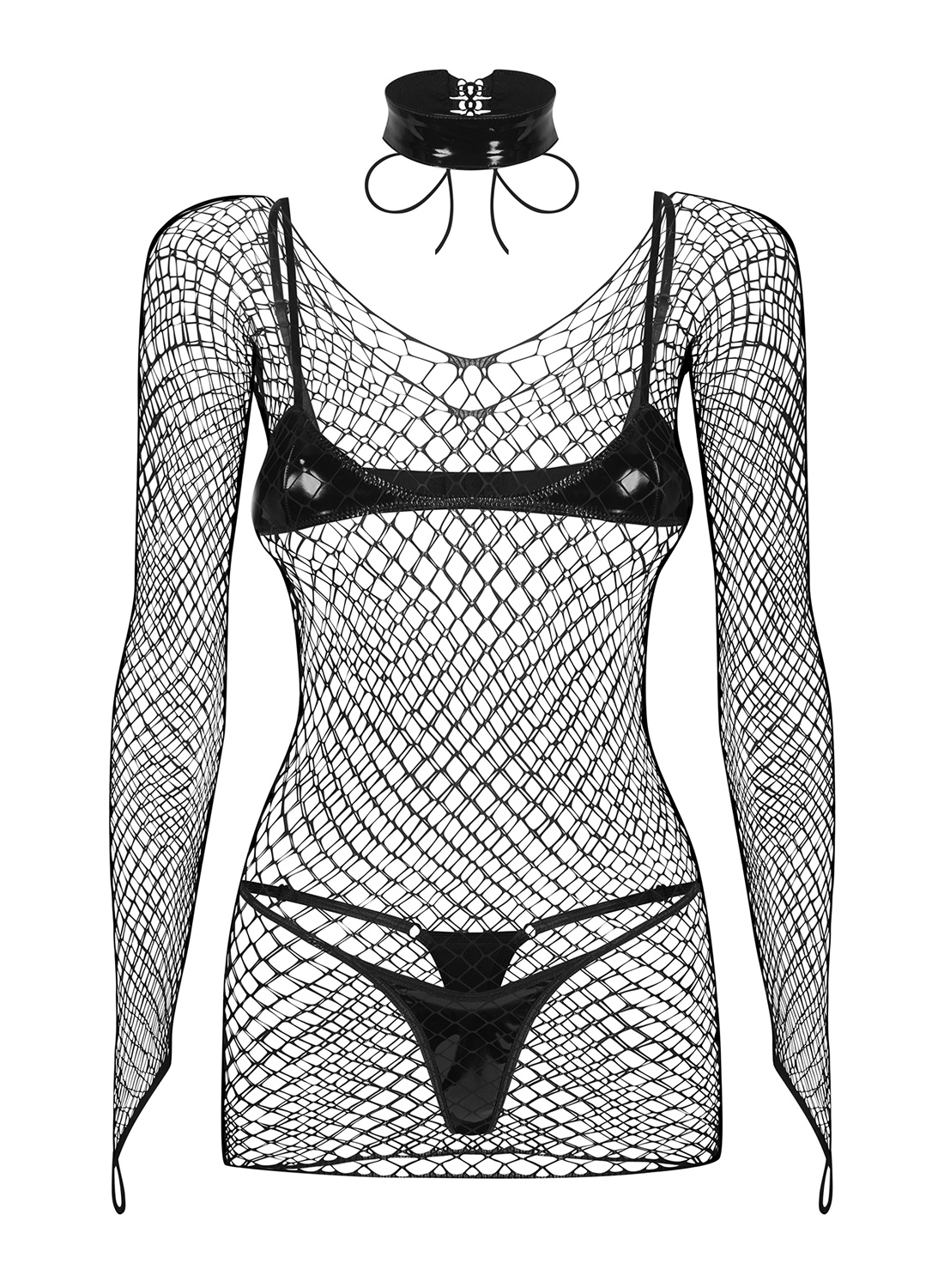 Obsessive Sashalla komplet: sukienka, biustonosz, stringi i choker