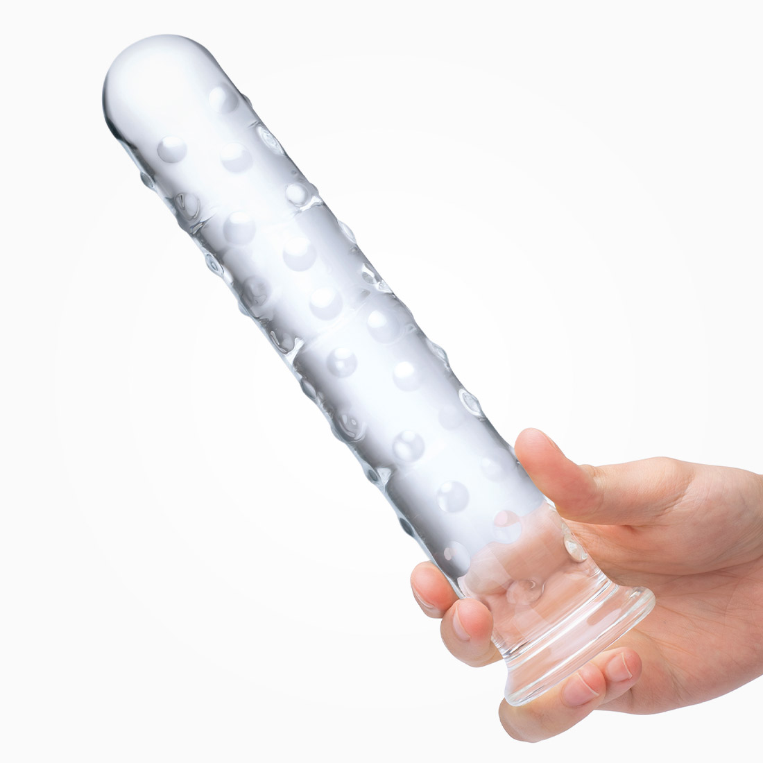 Gläs Extra Large szklane dildo z wypustkami