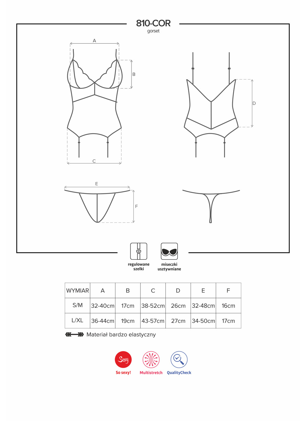 Obsessive gorset i stringi (810-COR-1)