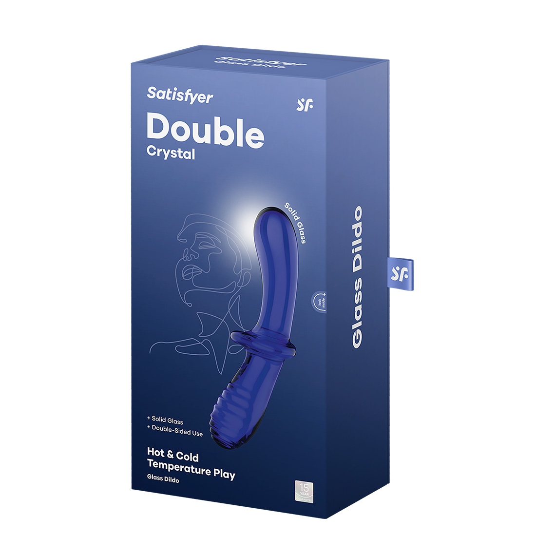 Satisfyer Double Crystal podwójne szklane dildo