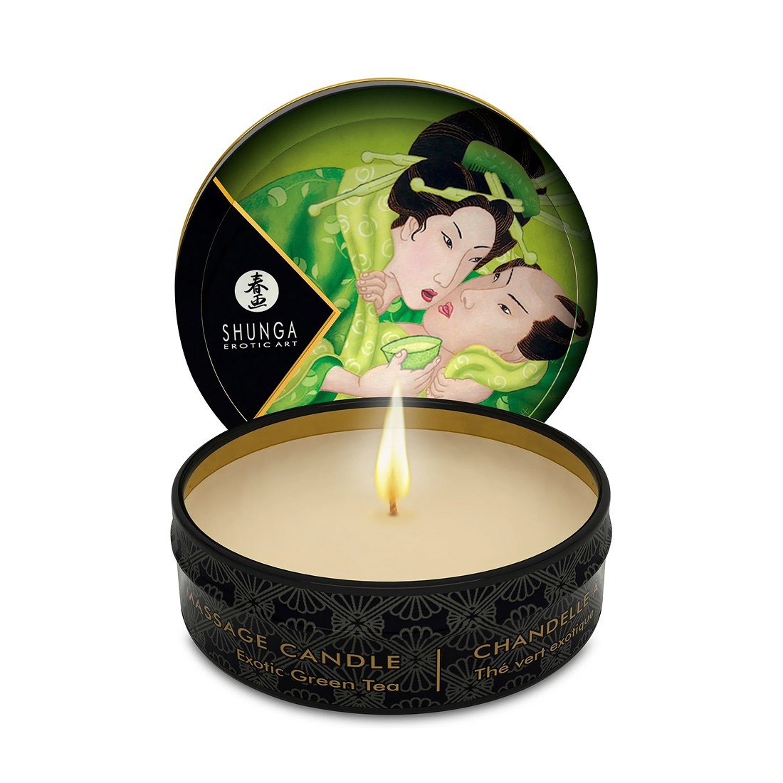 Shunga Zenitude świeca do masażu o zapachu zielonej herbaty