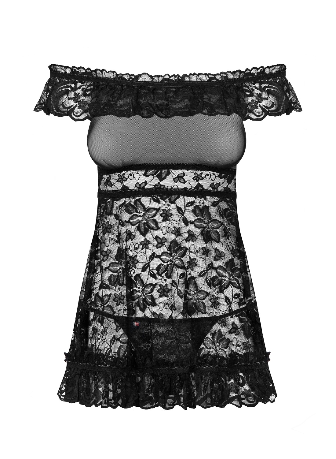 Obsessive Flores koszulka babydoll i stringi 
