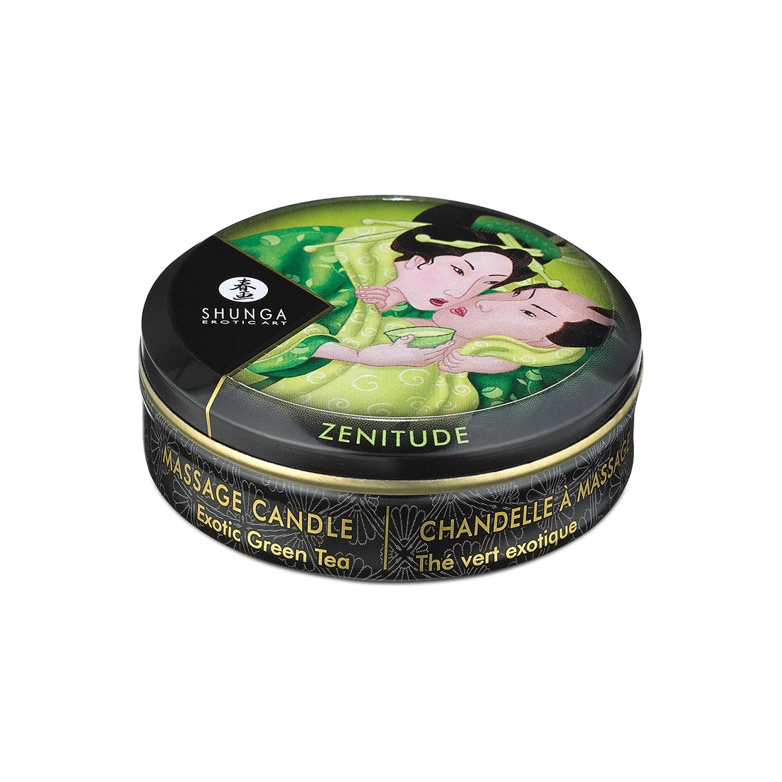 Shunga Zenitude świeca do masażu o zapachu zielonej herbaty
